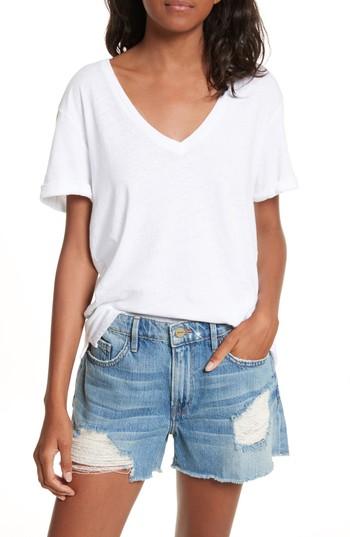 Women's Frame V-neck Tee - White