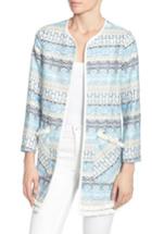 Women's Catherine Catherine Malandrino Pip Tapestry Open Front Jacket - Blue