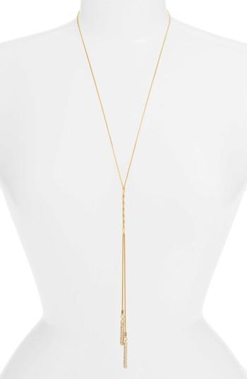 Women's Vince Camuto Pave Twisted Lariat Necklace