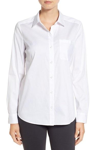 Women's Halogen Long Sleeve Poplin Shirt