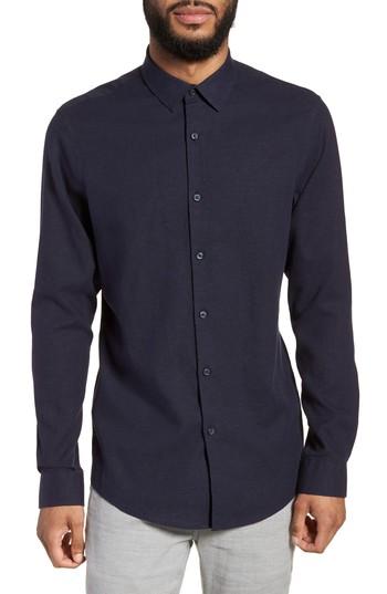 Men's Calibrate Linen Blend Sport Shirt - Blue