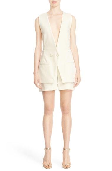 Women's Cushnie Et Ochs Mock 2-piece Stretch Twill Romper