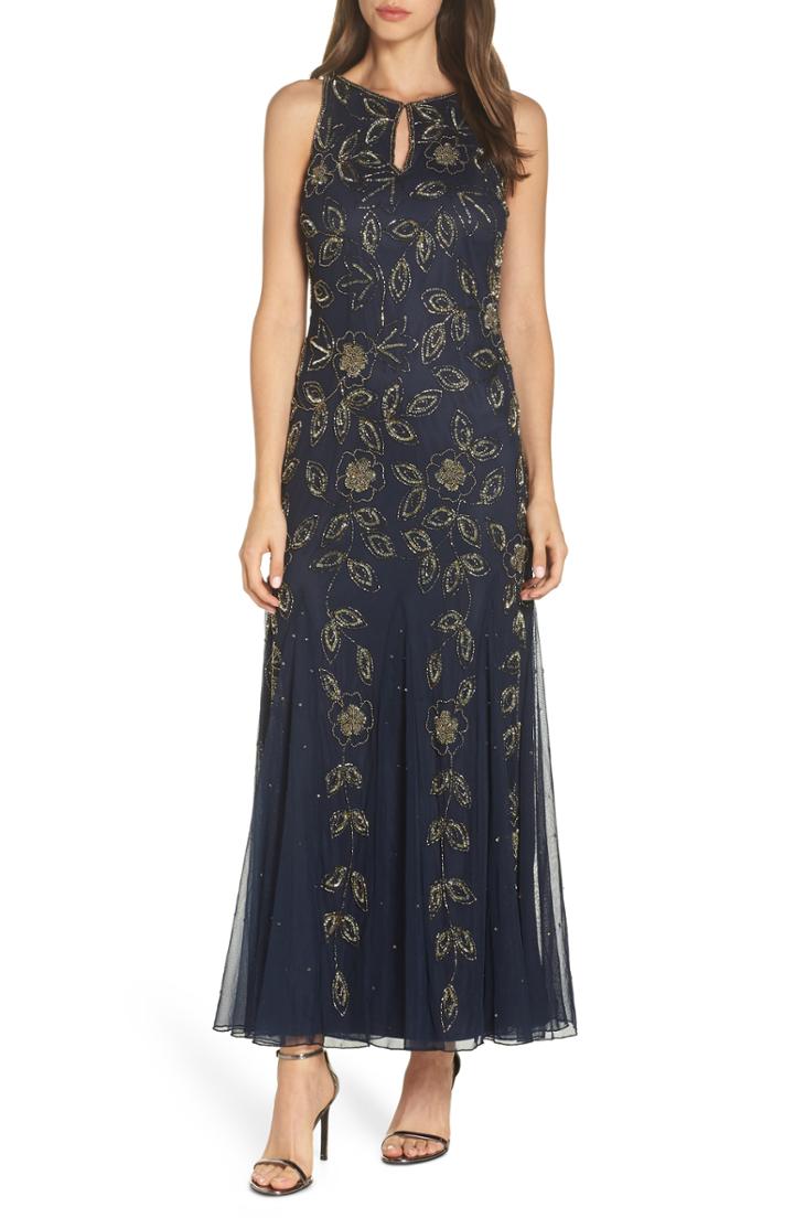 Women's Pisarro Nights Beaded Godet Gown