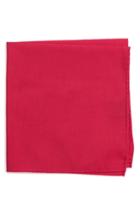 Men's Nordstrom Men's Shop Solid Cotton & Silk Pocket Square, Size - Red