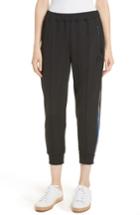 Women's Etre Cecile Stripe Crop Track Pants - Black