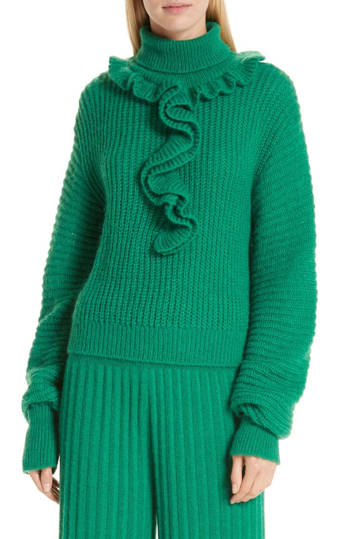 Women's Alice + Olivia Gleeson Polka Dot Boxy Sweater