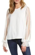 Women's Endless Rose Lace Sleeve Blouse - White
