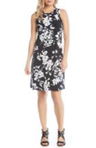 Women's Karen Kane Floral Print Knit Dress - Black
