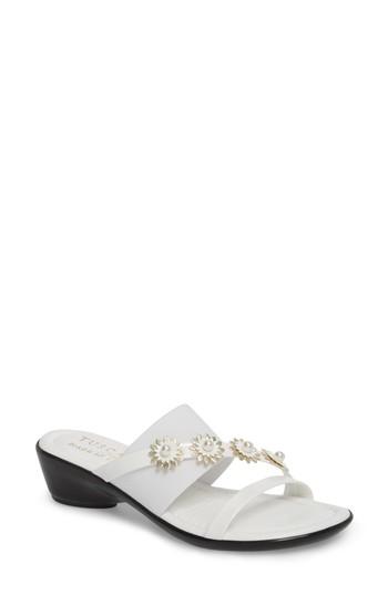Women's Tuscany By Easy Street Paradiso Slide Sandal N - White