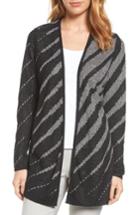 Women's Nic+zoe Graphic Waves Reversible Cardigan