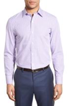 Men's Bonobos Slim Fit Wrinkle Free Check Dress Shirt 33 - Purple