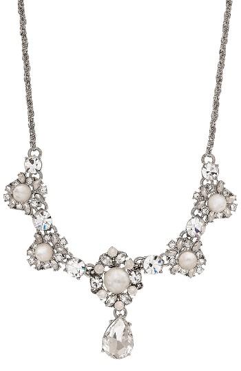 Women's Marchesa Fronatl Crystal Necklace