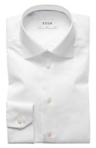 Men's Eton Slim Fit Twill Dress Shirt - White