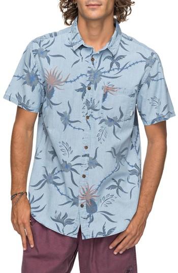 Men's Quiksilver Shakka Mate Short Sleeve Shirt - Blue