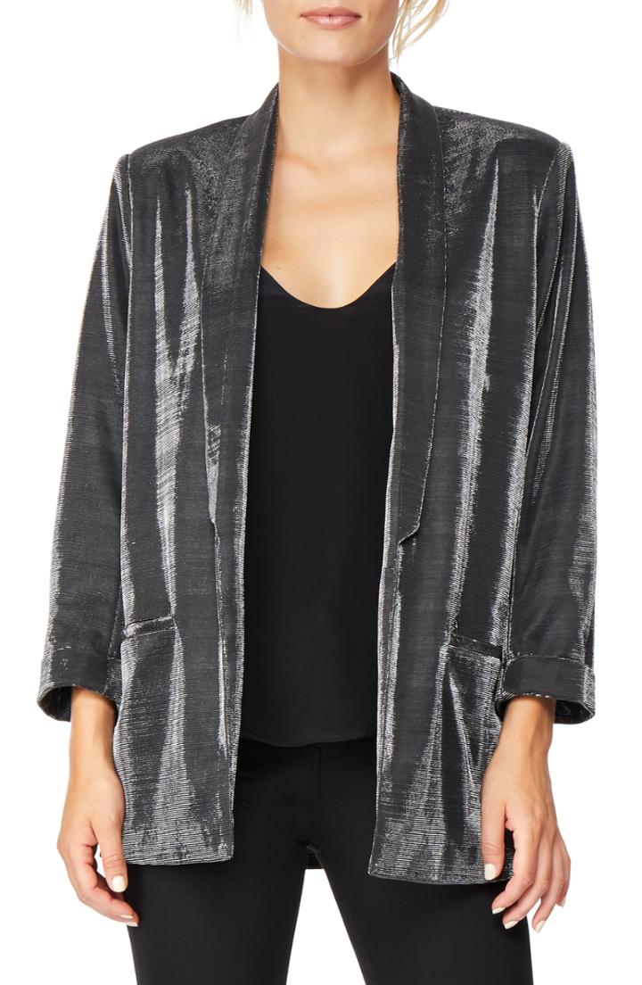 Women's Habitual Velvet Blazer - Black