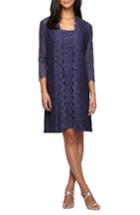 Women's Alex Evenings Lace Shift Dress With Jacket