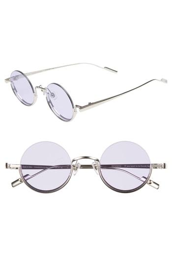 Women's Bonnie Clyde Desierto 42mm Round Sunglasses - Silver
