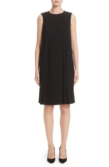 Women's Lafayette 148 New York Zaida Finesse Crepe Dress - Black