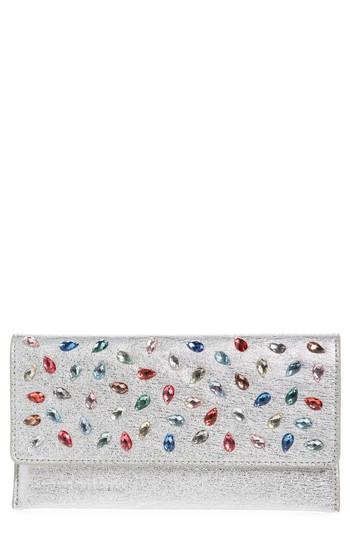 Women's Loeffler Randall Everything Crystal Embellished Leather Wallet -