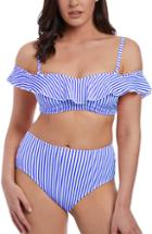 Women's Freya Totally Stripe Bardot Bikini Top D - Blue
