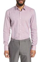 Men's Boss Jenno Slim Fit Check Dress Shirt - Red