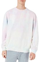 Men's Topman Rainbow Print Sweatshirt - Pink