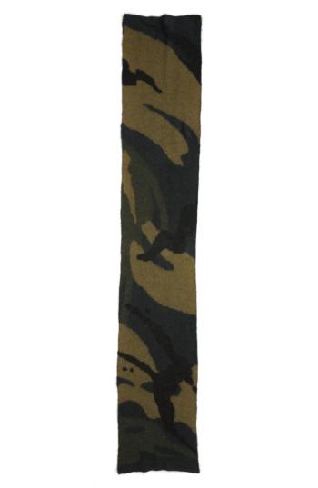 Women's Rag & Bone Sinclair Camo Jacquard Knit Scarf, Size - Green