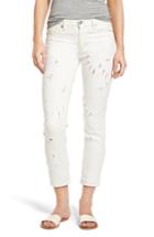 Women's Hudson Jeans Zoeey Destroyed Crop Straight Leg Jeans - White