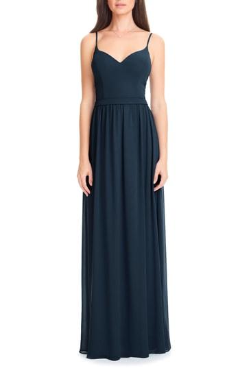 Women's Levkoff Chiffon Gown - Blue