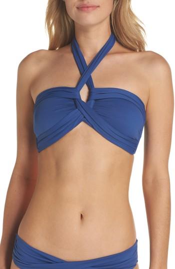 Women's Seafolly Halter Bikini Top Us / 12 Au - Blue
