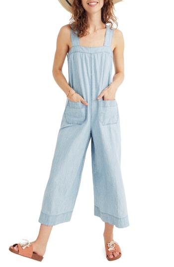 Women's Madewell Chambray Wide Leg Jumpsuit