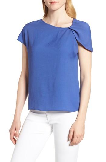 Women's Trouve Asymmetrical Shoulder Top, Size - Blue