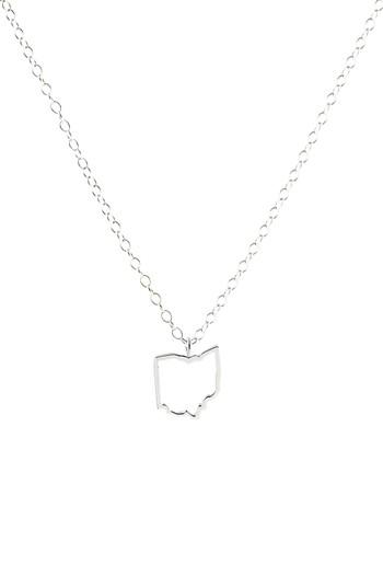 Women's Kris Nations State Outline Charm Necklace