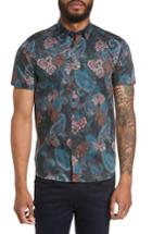 Men's Ted Baker London Tyger Modern Slim Fit Sport Shirt (xl) - Blue