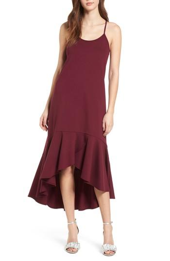 Women's Leith Ruffle Midi Dress - Burgundy