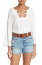 Women's Frame Lace-up Blouse