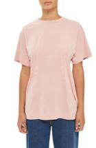 Women's Topshop Boutique Pintuck Tee Us (fits Like 2-4) - Pink