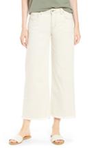 Women's Eileen Fisher Frayed Wide Leg Ankle Jeans - Beige