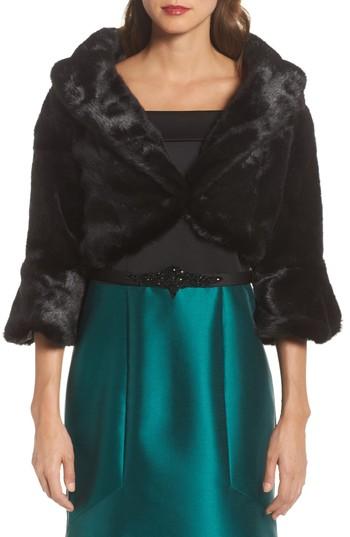 Women's Eliza J Faux Fur Jacket - Black