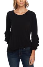 Women's Cece Ruffle Bell Sleeve Top, Size - Blue