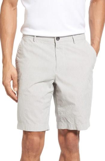 Men's Boss Crigan Fine Stripe Shorts R - Grey