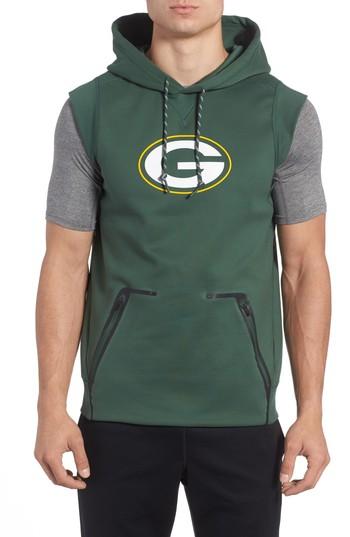 Men's Nike Therma-fit Nfl Graphic Sleeveless Hoodie - Green