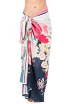 Women's Trina Turk Royal Botanical Pareo, Size - Blue