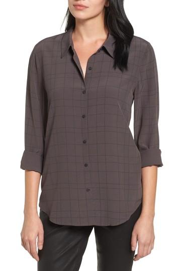 Women's Eileen Fisher Windowpane Classic Collar Shirt