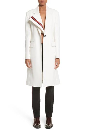 Women's Calvin Klein 205w39nyc Uniform Stripe Coat Us / 36 It - White