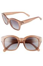 Women's D'blanc Champagne Coast 51mm Gradient Square Retro Sunglasses - Amber/ Grey Pink Grad