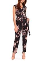 Women's Wallis Fern Floral Jersey Jumpsuit Us / 10 Uk - Black