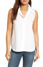 Women's Nydj Button Back Linen Blend Shirt