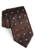 Men's Eton Floral Silk Tie, Size - Brown