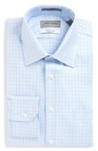 Men's John W. Nordstrom Traditional Fit Check Dress Shirt .5 35 - Blue